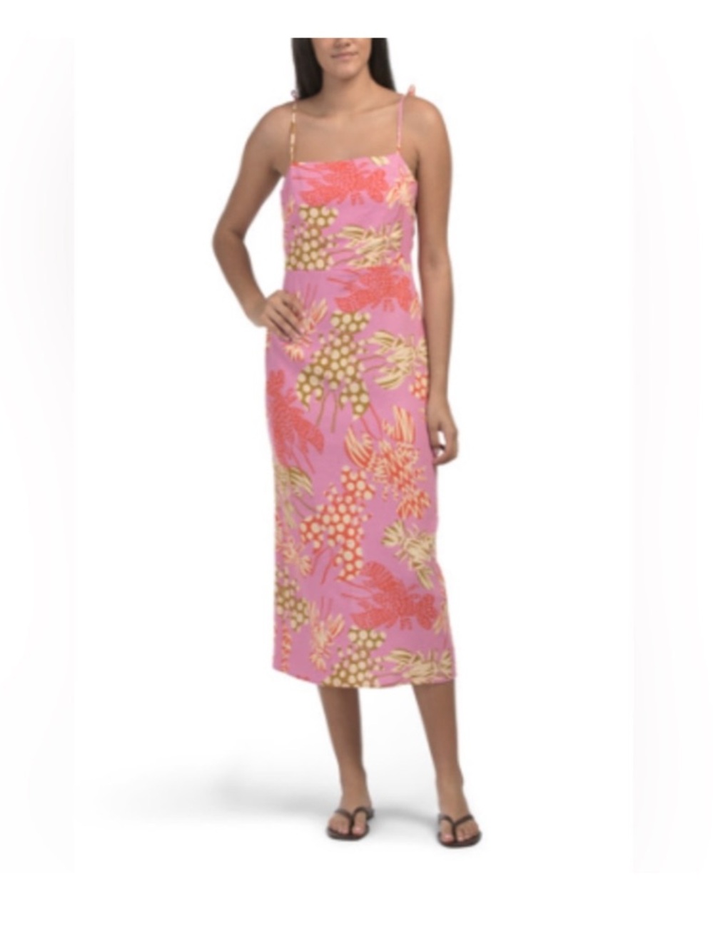 Rachel Zoe Pink Tropical-Print Maxi Dress - Picture 7 of 8